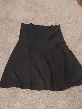 A-line High-Waist Black Circle Skirt